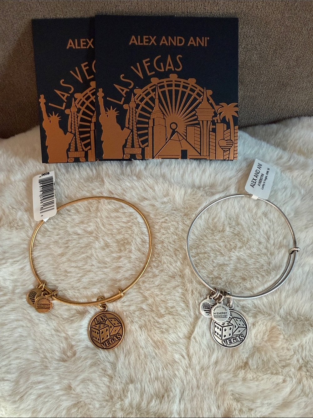 Alex and Ani Las Vegas Coin Charm Bangle Set - Gold & Silver